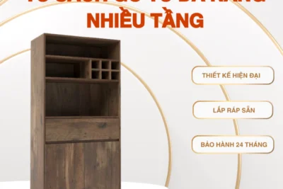 Tủ Sách Gỗ, Tủ Đa Năng Nhiều Tầng Decor Sang Trọng, Cao Cấp. Gỗ MDF Lắp Ráp Sẵn.