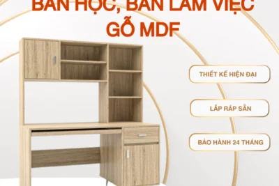 Bàn học, bàn làm việc gỗ MDF hiện đại