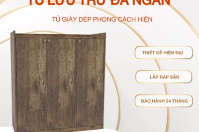 Tủ Lưu Trữ Đa Ngăn, Tủ Giày Dép Phong Cách Hiện Đại, Gỗ MDF Cao Cấp, Sang Trọng, Lắp Ráp Sẵn