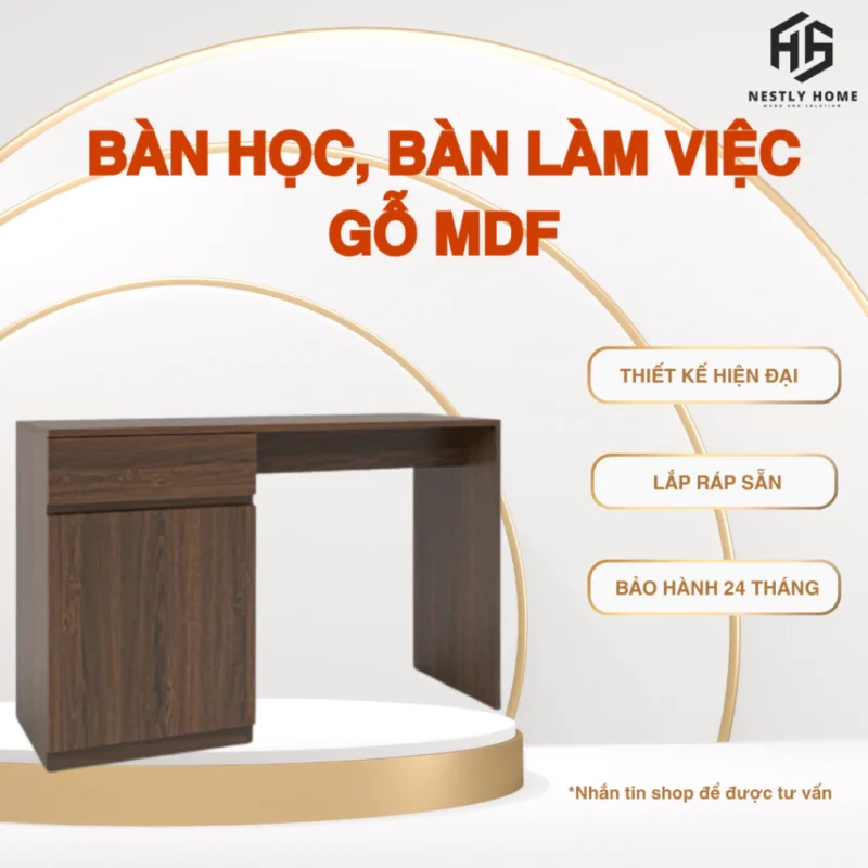 Bàn học, bàn làm việc đa năng gỗ MDF
