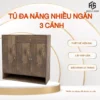 Tủ Đa Năng Nhiều Ngăn 3 Cánh, Tủ Đựng Giày Thiết Kế Thông Minh, Tủ Gỗ Cao Cấp MDF, Lắp Ráp Sẵn