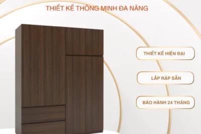 Tủ quần áo cửa mở thiết kế thông minh đa năng gỗ MDF cao cấp