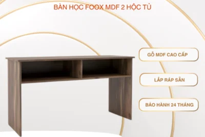 Bàn làm việc, bàn học gỗ MDF 2 hộc tủ