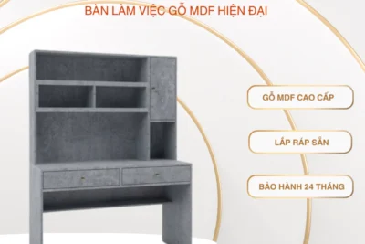 Bàn học, bàn làm việc gỗ MDF hiện đại