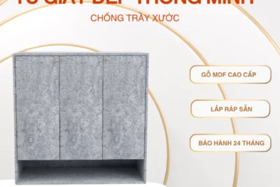 Tủ Giày Dép Thông Minh Phong Cách Hiện Đại Chống Trầy Xước, Gỗ MDF Cao Cấp Hiện Đại, Lắp Ráp Sẵn