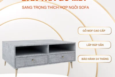 Bàn trà gỗ MDF sang trọng thích hợp ngồi SoFaf