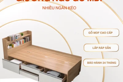 GIƯỜNG NGỦ GỖ MDF NHIỀU NGĂN KÉO ĐA NĂNG TIỆN LỢI - NỘI THẤT GIÁ XƯỞNG (FREESHIP HCM)